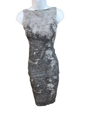 Isabel De Pedro Gray Marble Print Skirt and Tank Set Size 2 NWT